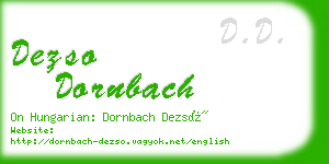 dezso dornbach business card